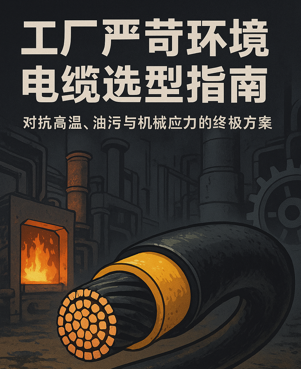 ?工廠嚴苛環(huán)境電纜選型指南：對抗高溫、油污與機械應力的終極方案